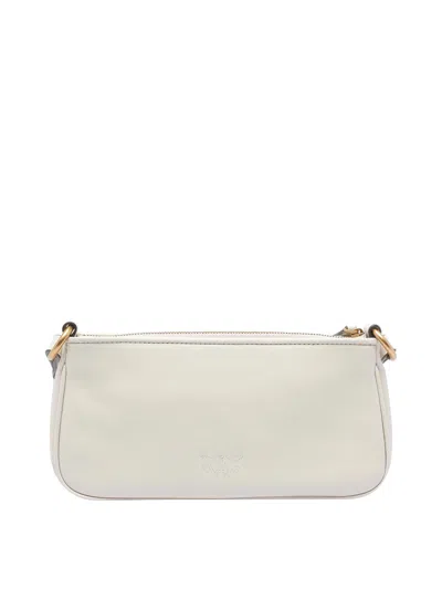 Pinko Mini Half Moon Baguette Crossbody Bag In White