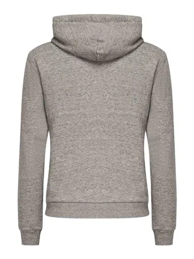 Polo Ralph Lauren Grey Zip-up Sweatshirt In Cotton Blend In Gray
