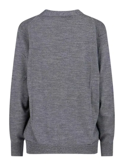 Polo Ralph Lauren Medium-weight Italian Wool Cardigan With V-neck In Gray