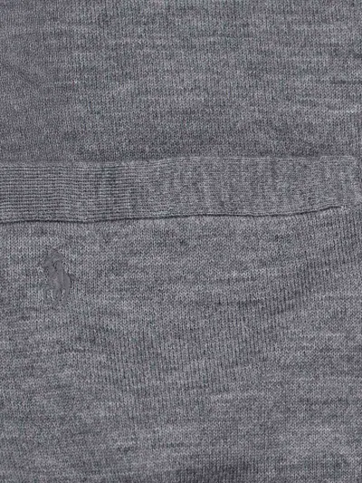 Polo Ralph Lauren Medium-weight Italian Wool Cardigan With V-neck In Gray