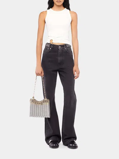 Rabanne Canotta Piercing White In Multi