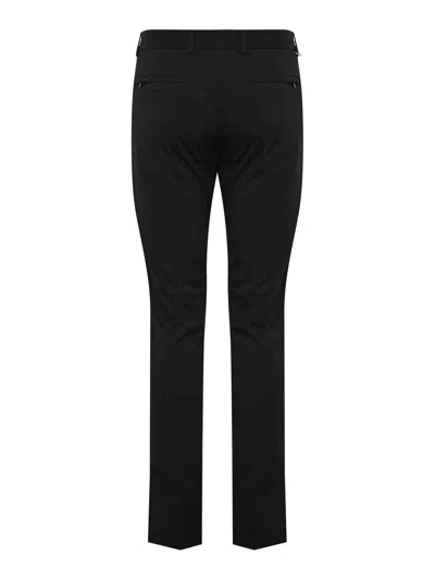 Pt Torino Tailored Stretch-wool Trousers In Black