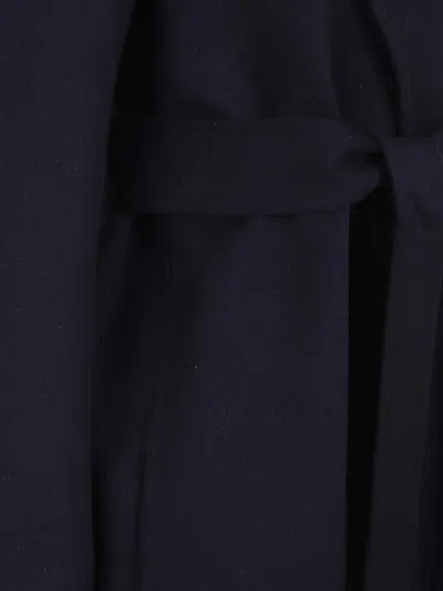 Stella Mccartney Wrap Coat With Belted Waist And Long Sleeves In Black