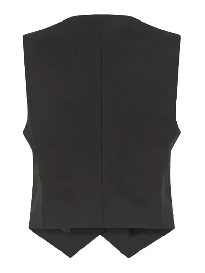 Seventy V-neck Buttoned Waistcoat In Black