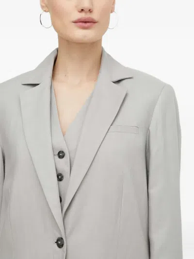 Herskind Buttoned Blazer In Gray