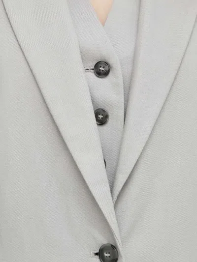 Herskind Buttoned Blazer In Gray