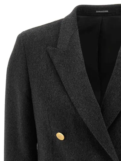 Tagliatore Buttons Double-breasted Blazer In Black