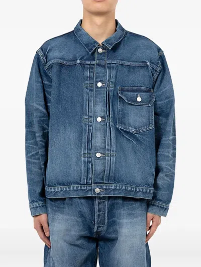 Miharayasuhiro Pocket Button Jacket In Blue