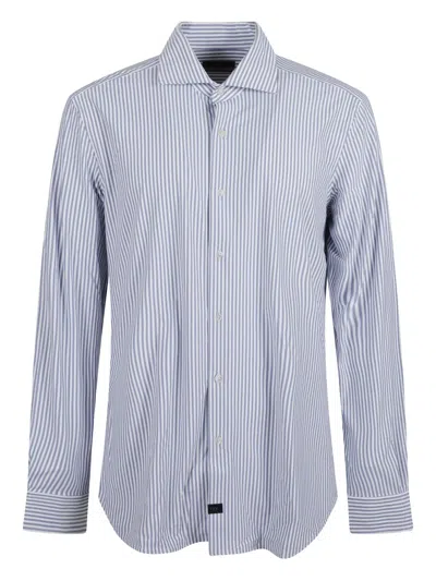 Fay Striped Shirt In Blue
