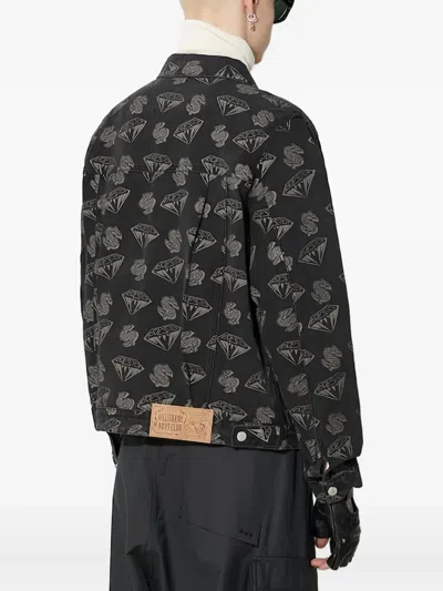 Billionaire Boys Club Diamonds & Dollars-pattern Jacket In Black