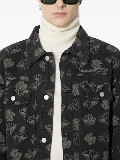 Billionaire Boys Club Diamonds & Dollars-pattern Jacket In Black