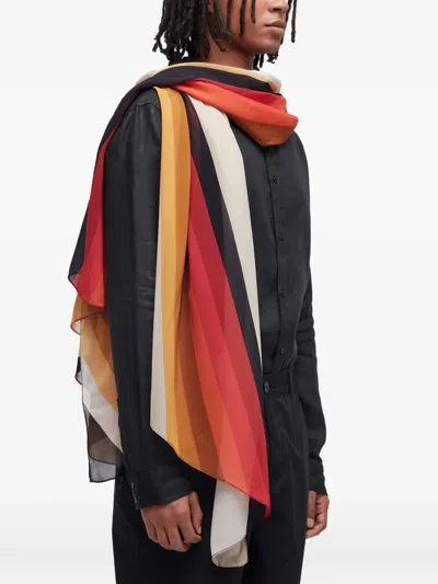 Osklen Waves Stripe Scarf In Multi