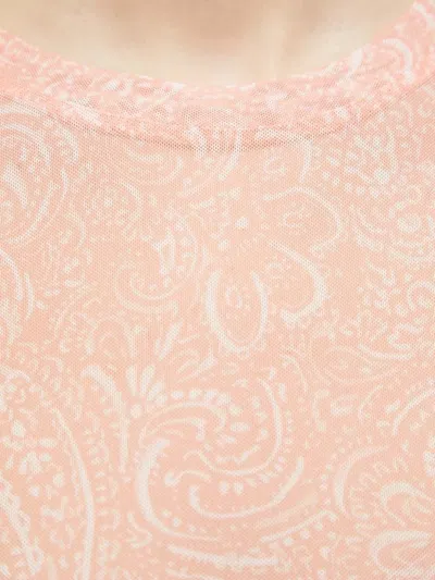 Hugo Boss Paisley-pattern Long-sleeve T-shirt In Pink
