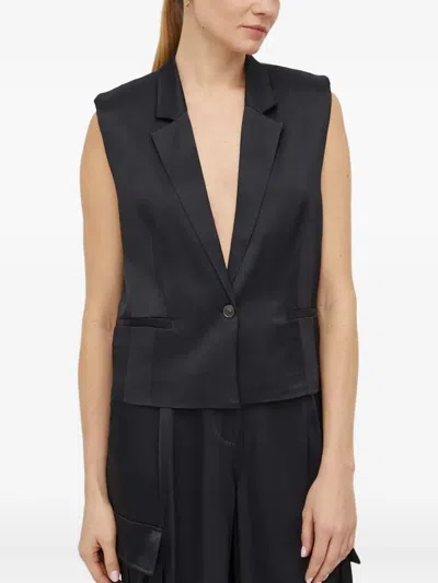 Herskind Button-fastening Gilet In Black