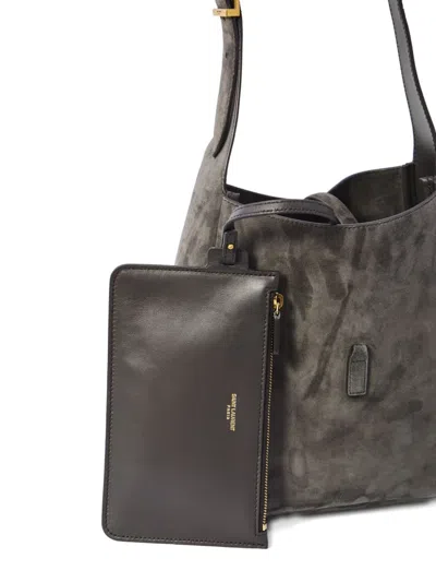 Saint Laurent Le 5 À 7 Small Bag In Gray