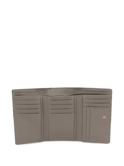 Liu •jo Logo Embossed Wallet In Gray