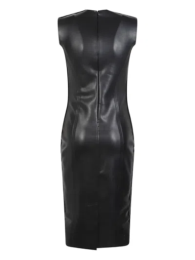 Norma Kamali Grace Panelled Dress In Black