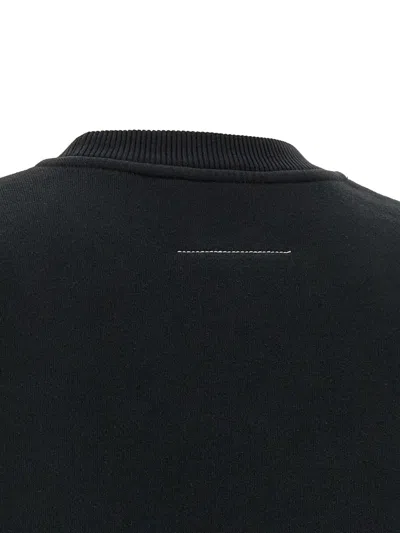 Mm6 Maison Margiela Mm6 By Maison Margiela Wool Taped Label Crewneck Sweater In Black