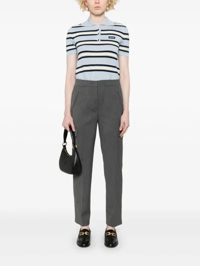 Twinset Trousers Blacks And Greys In Multi