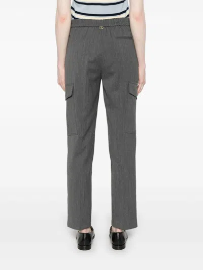 Twinset Trousers Blacks And Greys In Multi