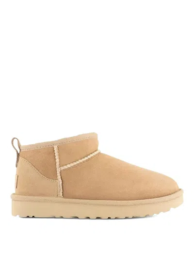 Ugg Classic Ultra Mini Suede Boots For Woman In Neutral