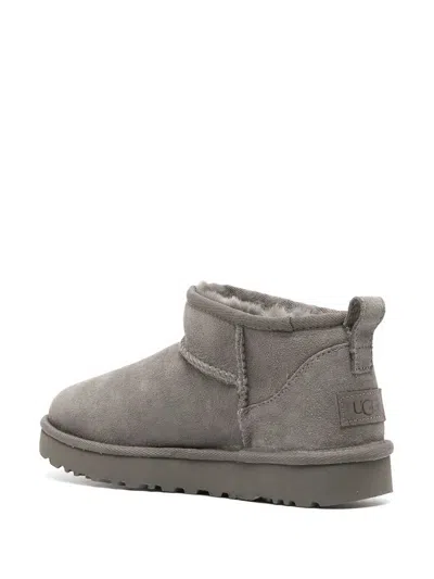 Ugg Soft Grey Calf Suede Ankle Boots In Gray