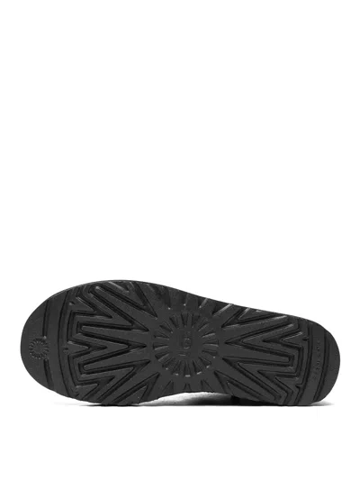 Ugg Low-cut Slip-on Boots With Twinface Lining And Textured Sole In Black