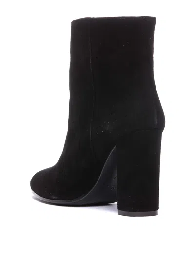 Via Roma 15 Women's "camoscio" Ankle Boots In Black