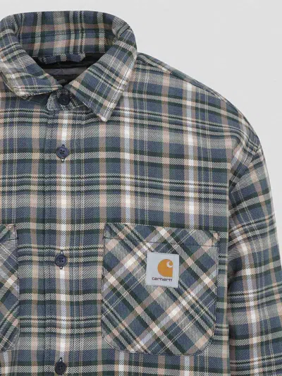 Carhartt Cronyn Shirt Jacket Plaid Pattern In Gray