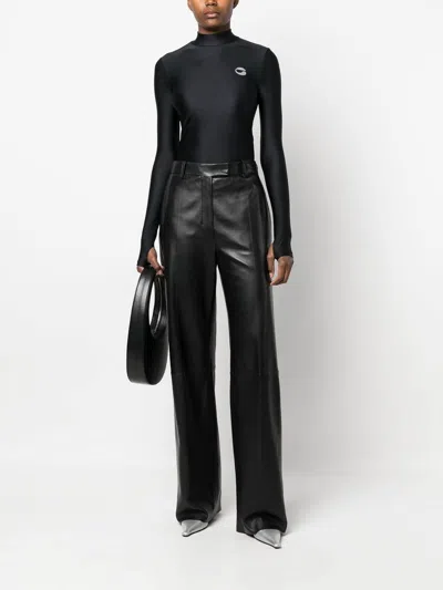 Coperni Tight High Neck Top In Black