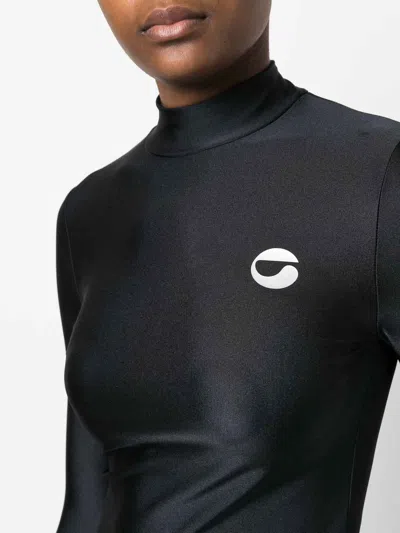Coperni Tight High Neck Top In Black