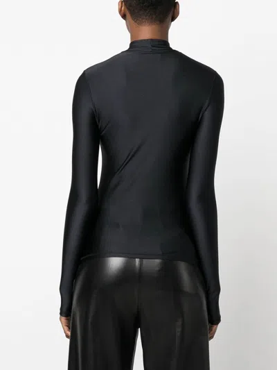 Coperni Tight High Neck Top In Black