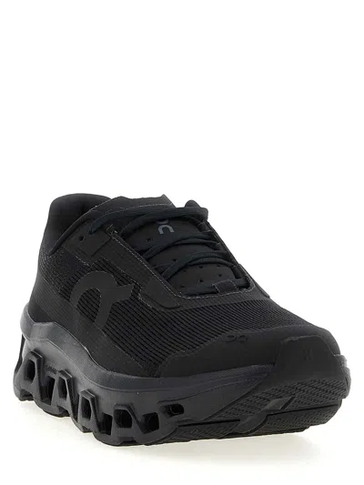 On Running Black Mesh Cloudmster Sneakers In Black
