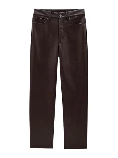 Anine Bing Pantaloni Bruno Donna Marrone Scuro In Brown