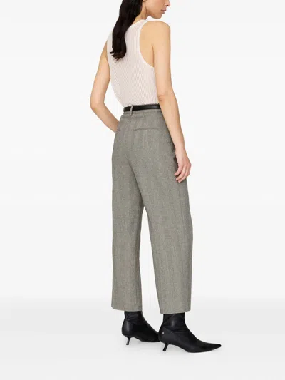 Anine Bing Pleated Trousers In Brown