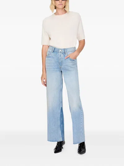 Anine Bing Denim Straight-leg Jeans In Blue
