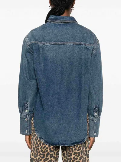 Anine Bing Dante Denim Jacket In Blue