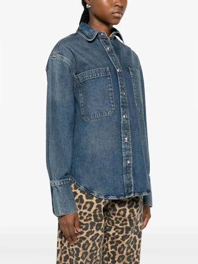 Anine Bing Dante Denim Jacket In Blue
