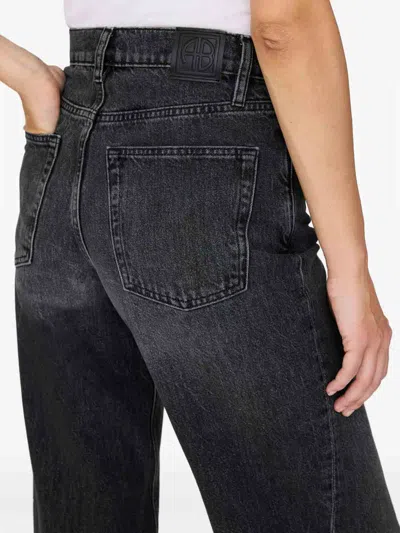 Anine Bing Brie Jeans Woman Black In Multi