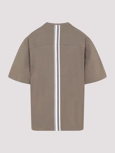 Mordecai Taupe T-shirt With Sporty Stripes In Gray