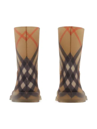 Burberry Check-pattern Rain Boots In Multi