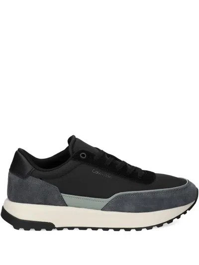 Calvin Klein Lace-up Sneakers In Black