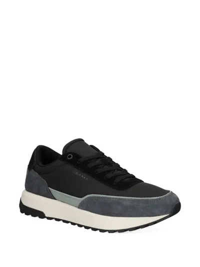 Calvin Klein Lace-up Sneakers In Black