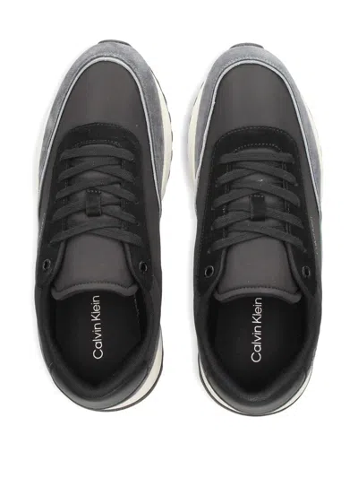 Calvin Klein Lace-up Sneakers In Black