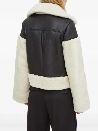 Herskind Shearling Panelled Jacket In Black