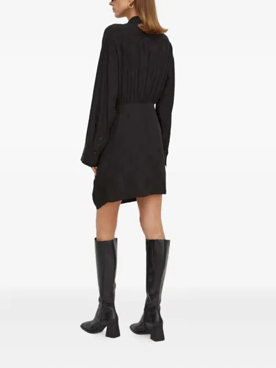 Herskind Ruched Pattern Sort Dress In Black