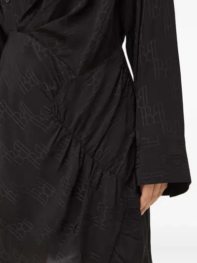 Herskind Ruched Pattern Sort Dress In Black