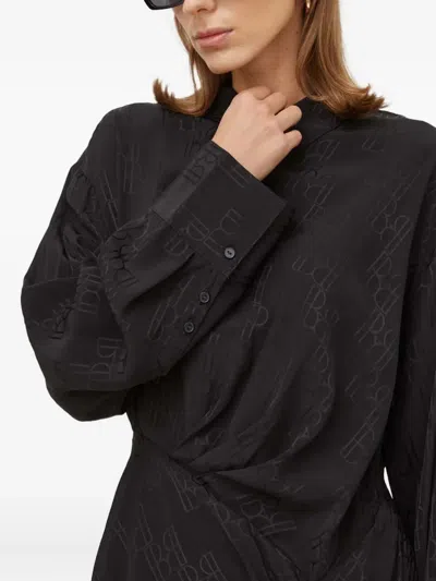 Herskind Ruched Pattern Sort Dress In Black