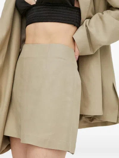 拉链迷你半身裙