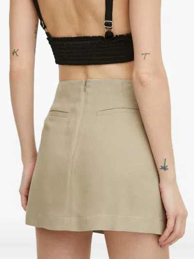 拉链迷你半身裙